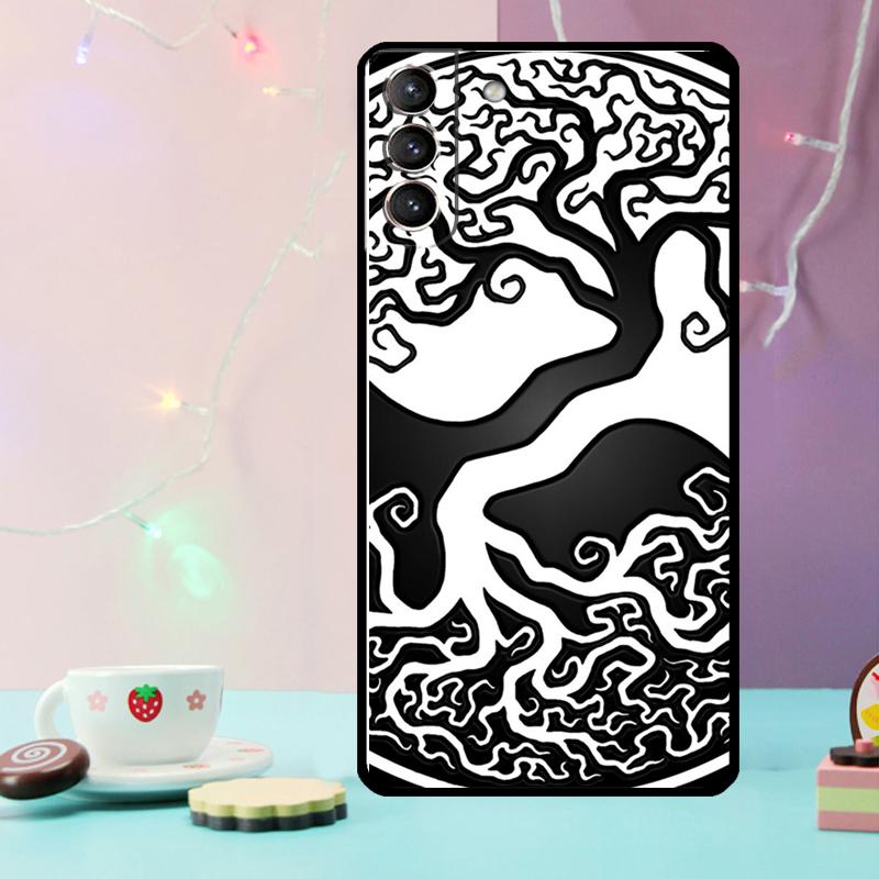 Tree of Life Yin Yang Phone Case For Samsung Galaxy S25 Ultra S20 S21 S22 S23 Plus S9 S10 S25 FE S24 Ultra Cover