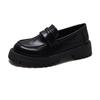Spring & Fall Large Size Platform Loafers: Thick Sole, Solid Color Slip-On Casual Shoes for European & American Fashion.