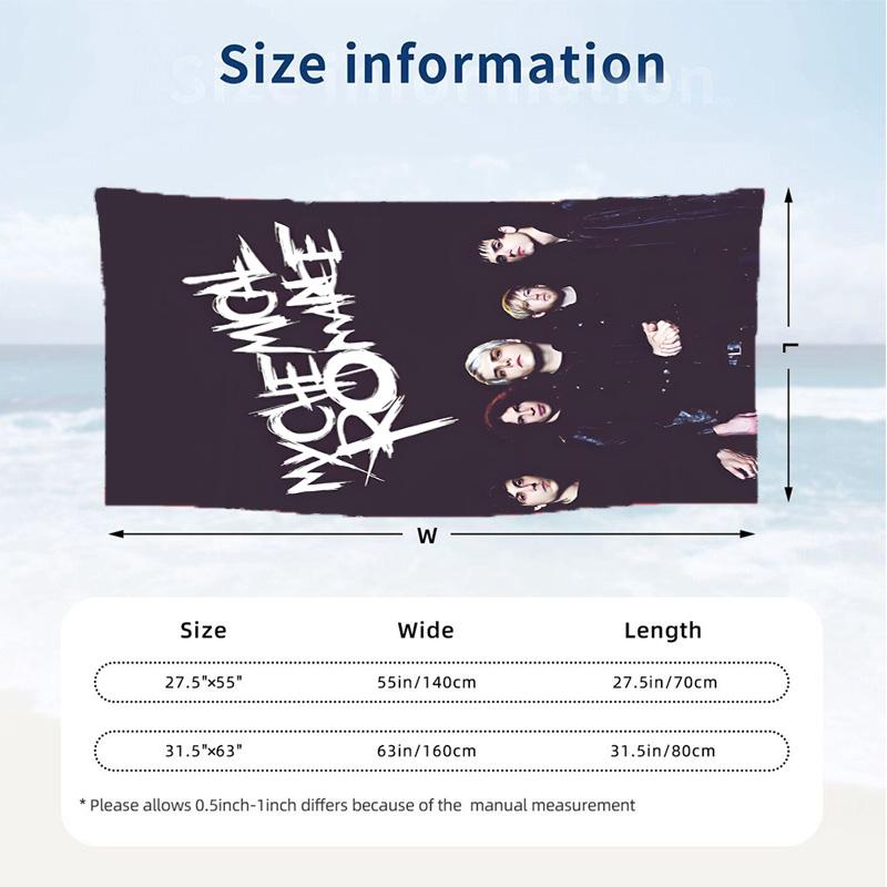 My Chemical Romance Official Band (1) Theme Beach Towel Sand Resistant Soft And Comfortable Suitable For The Pool Camping Yoga And Diving A Travel