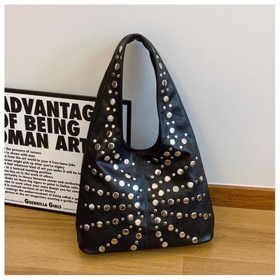 Fashion Women Shoulder Bag Designer Luxury Rivet Tote Bag Office Large Capacity Tote Girls Punk Style Main Bolsos Para Mujeres