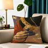 D-Dr S-STONE  Pillow Case Square Double-Sided Sofa Cushion Cover Bedroom Bedside Pillow
