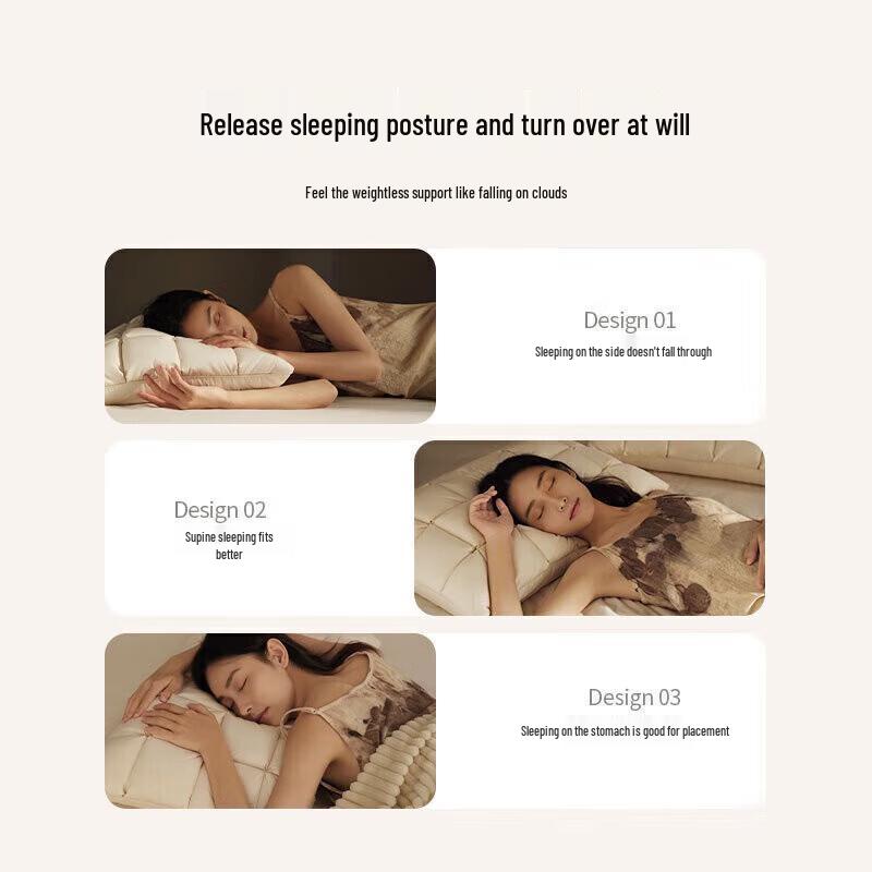 Premium 95% White Goose Down Side Sleeper Pillow