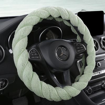 Coprivolante invernale in peluche universale alla moda per donna, decorativo a cartoni animati, antiscivolo, adatto a diametro 14,5-15 pollici