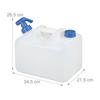 Relaxdays Jerrycan jerricane bidon d’eau robinet bouchon réservoir 10 L sans BPA camping voiture festival, blanc
