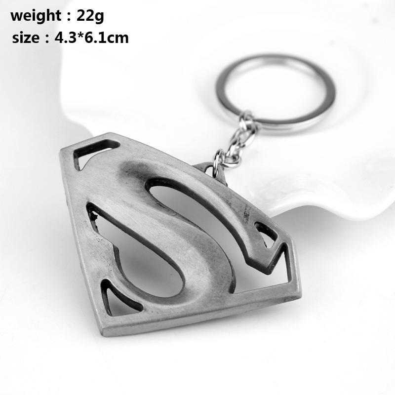 Superman Retro Metal Keychain: Creative Movie-Inspired Car Pendant Gift