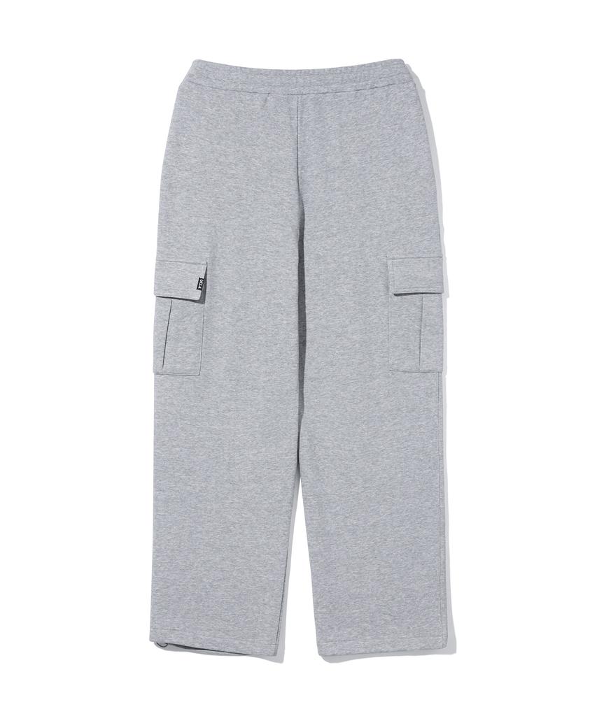 UCLA Unisex Tam Lastikli Tek Pileli Geniş Kargo Pantolon [M-Gri] (Ub6Lp92)