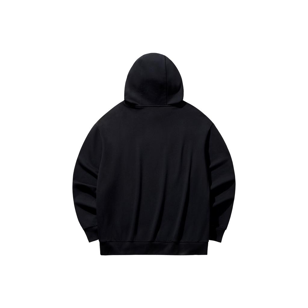 Anta Hooded Campus Casual Loose Sports Fashion Versatile City Commuting Knitted Couple Sweatshirt Unisex sweatshirt Basic-Black 972618705-5