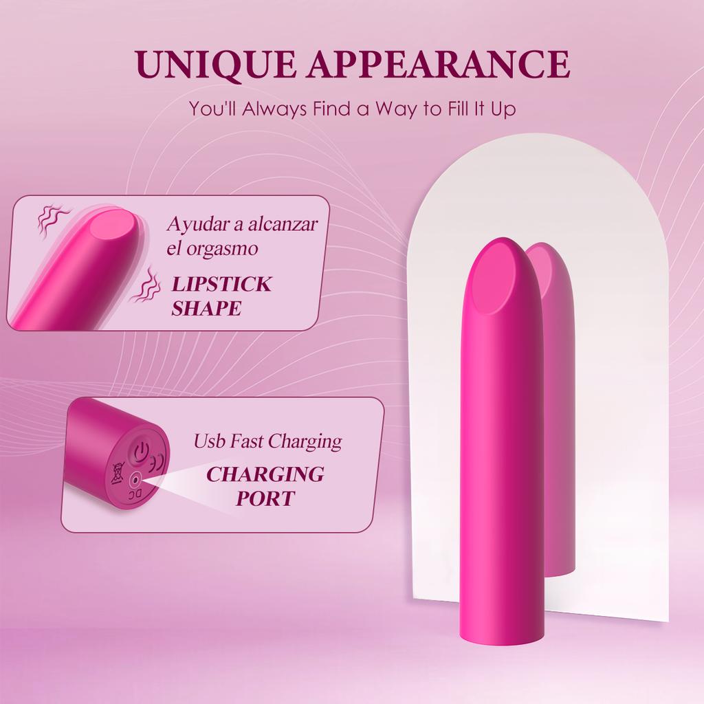Small Bullet Vibrator Women Mini Clit Vibrator Silicone Finger Massager for G Spot Nipple Female Rechargeable Lipstick Sex Toys