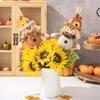 Set Of 2 Harvest Season Scarecrow Stick Puppets Thanksgiving Festives Decoration Handmade Scarecrow Stick Dolls Ornament