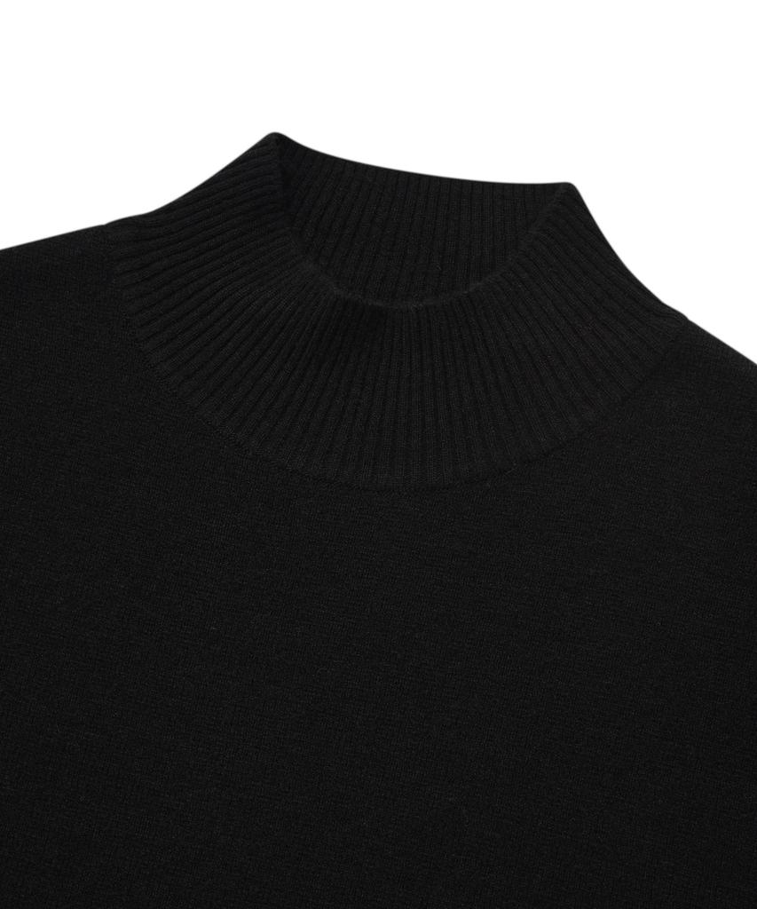 COVERNAT Lambswool Half Turtleneck Knit Black