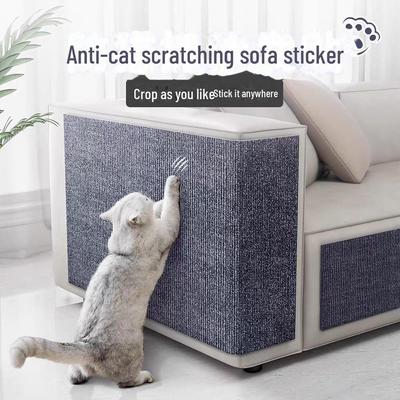 Sofaschutzaufkleber: Selbstklebendes Katzenkratzbrett aus Stoff, zugeschnitten für Möbel und Wände.
