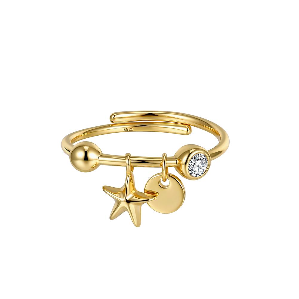 ORSA JEWELS 925 Sterling Silver Starfish Ring for Women Ocean Jewelry Collection Gorgeous Finger Rings Jewelry Gift APR47