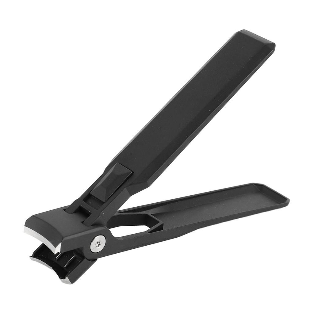 Nail Clipper with File Black Ultra Thin Stainless Steel Large Flat Toenail Clipper for Fingernail To