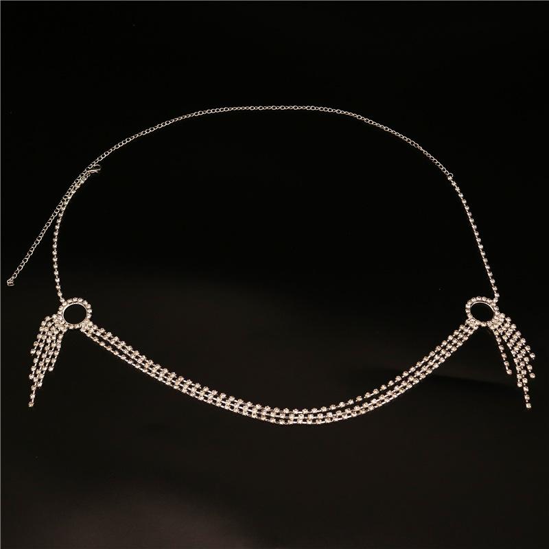 

Sexy Multi-Layer Rhinestone Waist Chain European And American Fashion Beach Romantic Su Body Chain Waist Chain