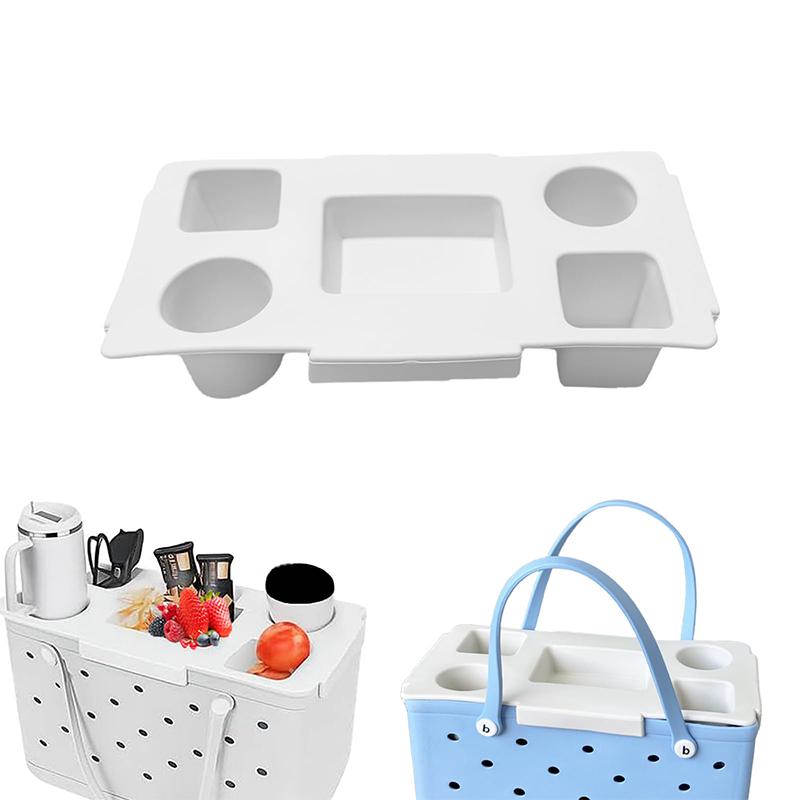 EVA Material Covered Beverage Compartment Tray, Suitable For Bogg Bags, The Best Choice For Outdoor Camping And Beach Travel.