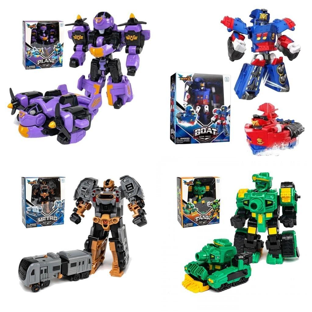 Transforming Car Robot Mech Action Figure Toy Cartoon Collectible With Puzzle Assembly Plastic Material