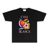 CASA Casablanca Short Sleeve T Shirt Couples Star Castle Letter Print Casual Loose Fit
