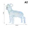 Kristallschaf-Figur 2027 Sternzeichen Schaf Statue Zuhause Schreibtisch Bücherregal Büro Ornament Schaf Dekoration Feng Shui Bringt Glück