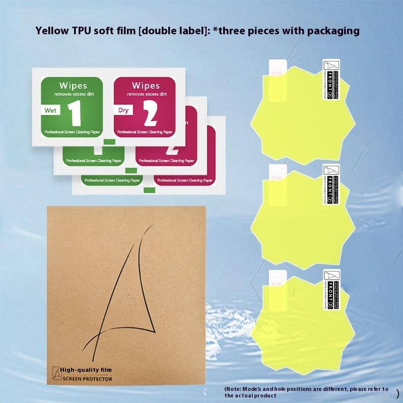 1 Zestaw Pokrowiec Ochronny na Panel Dla Tamagotchi Paradise Przezroczysty Żółty Ochraniacz Ekranu Pełne Pokrycie Folia na Ekran Akcesoria do Gry