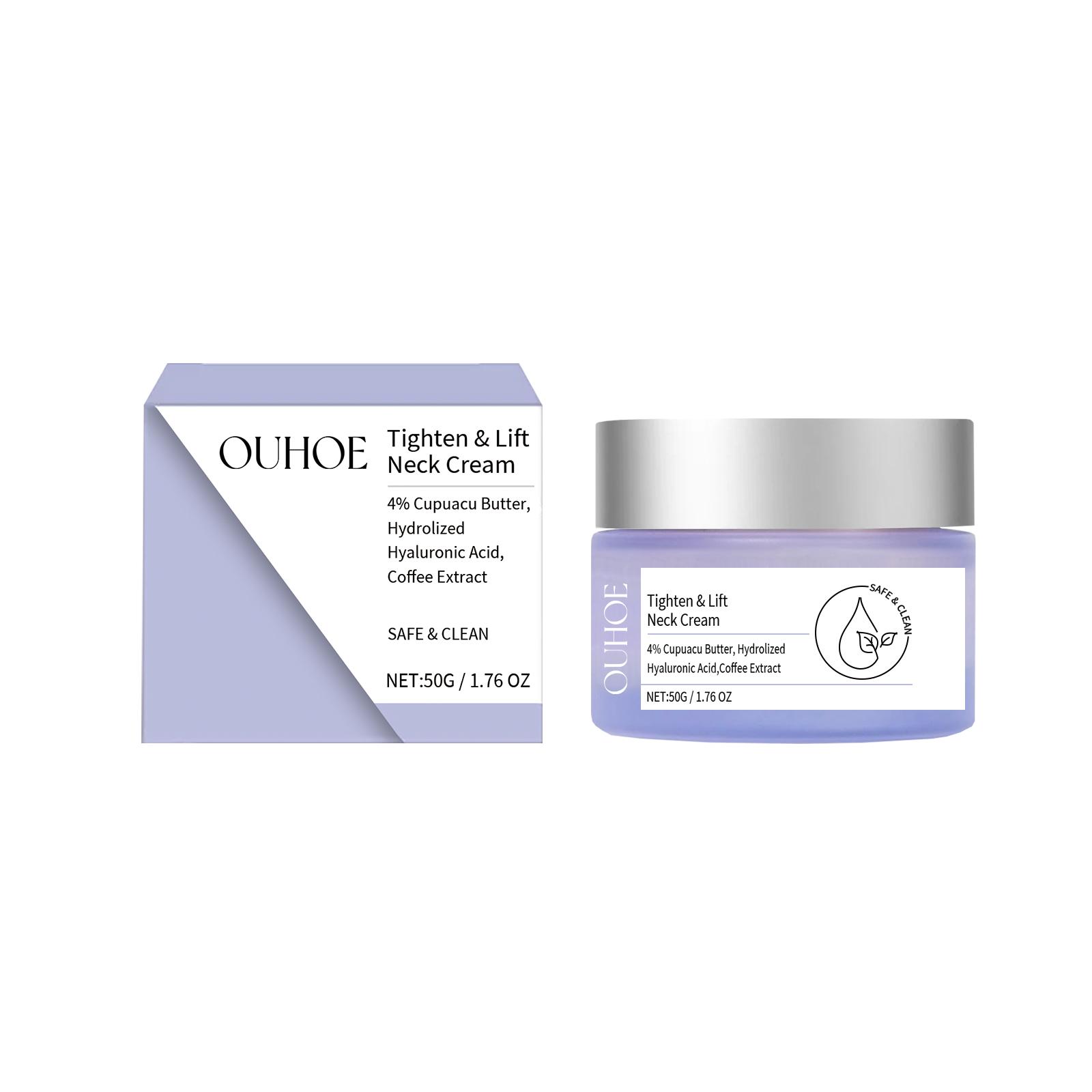 

OUHOE Moisturizing Neck Cream, nourishes and hydrates neck skin, reduces fine lines, leaves skin hydrated and smooth, suitable for the neck, 50g