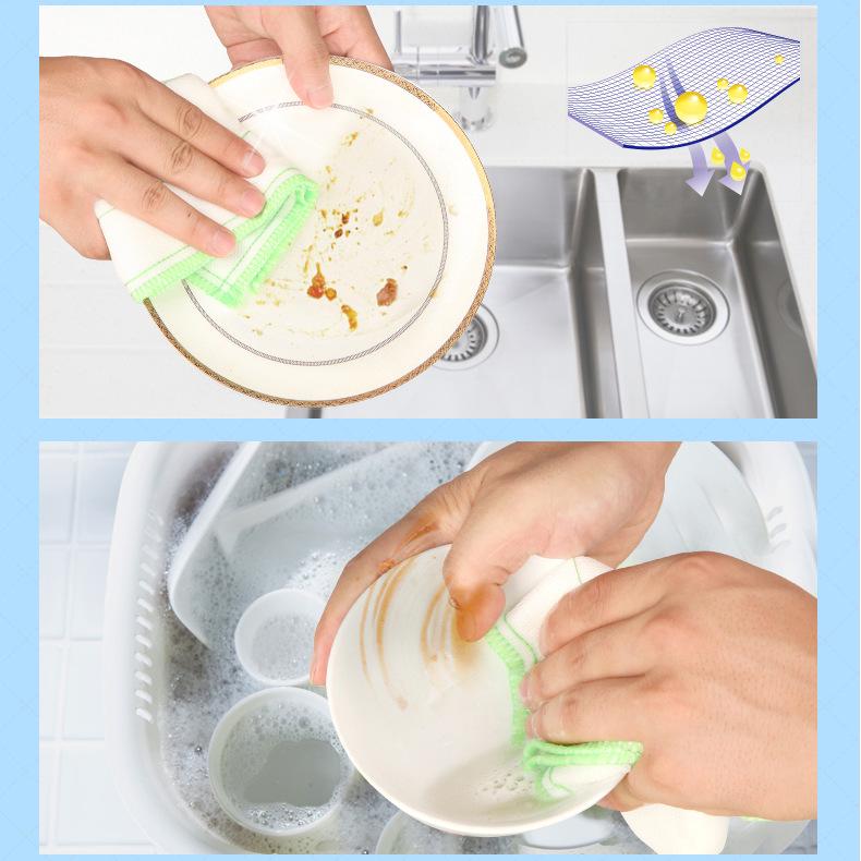 Miaojie Baumwolle Weiche Saugfähige Lappen – 3er-Pack für Küche & Geschirrspülen