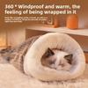 Cat's Nest for Winter Warmth and Security, Cat's Semi Closed Drilling Hole for Winter, Cat's Sleeping Bag for Sleep, Dog's Nest, Cat's Rabbit's Nest