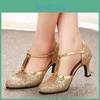 Gold High Heels Women Shoes Pumps Women Shoes Latin Dance Shoes 4cm Low Heels Female Wedding Party Shoes Talon Femme