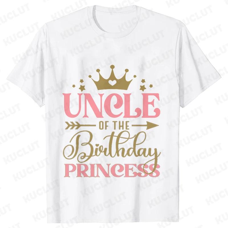 Fashion Birthday Princess Girls Party T-shirt Family Gathering Matching Sibling Tees Kids Adult Clothing Crown Graphic Y2k Tops