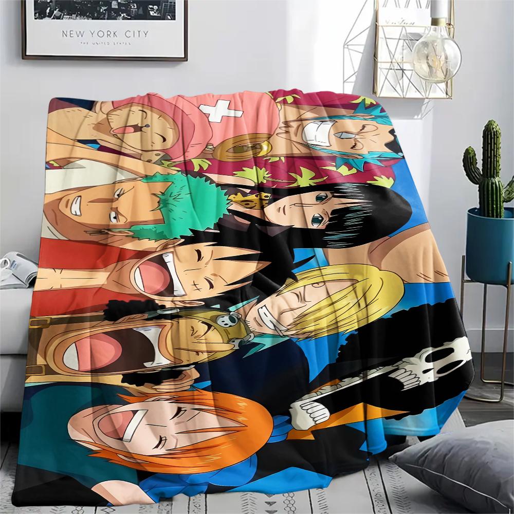 One Piece character Print Flannel Blanket,High quality Comfortable for All Seasons,Home Decor,Warmth and Comfort,Perfect for Christmas Gifts
