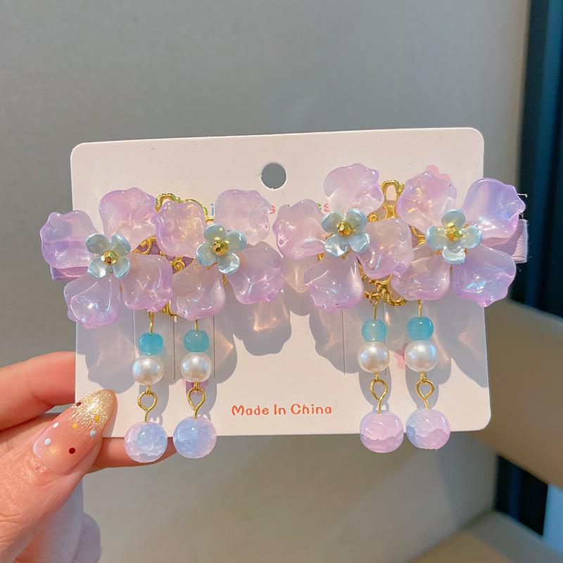 Chinese Style Hanfu Hairpin Set for Girls - Includes Hair Clips, Swaying Tassels, and Butterfly Accessories