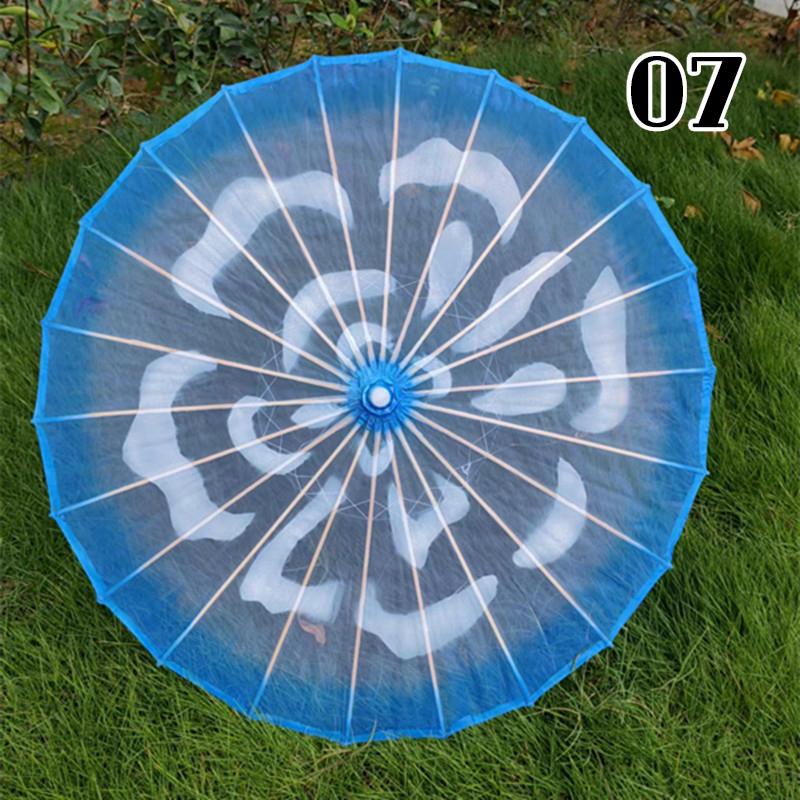 Dai Dance Stage Performance Umbrella Chinese Style Classical Dance Umbrella Jasmine Flower Pattern Hanfu Qipao Show Props Craft