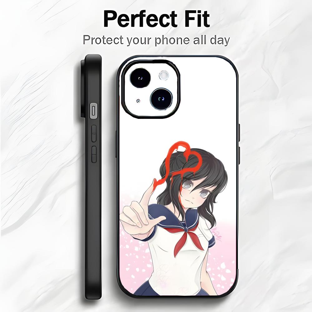 Dark Japanese Game Y-Yandere Simulator Phone Case Phone Case Soft Packaging Lightweight For iPhone17 16 15 14 13ProMax iphone12promax