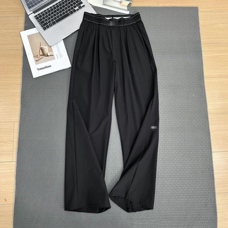 Pantaloni da Donna a Vita Alta Gamba Dritta Traspiranti Larghi Casual Yoga Pantaloni Sportivi Asciugatura Rapida Lunghi