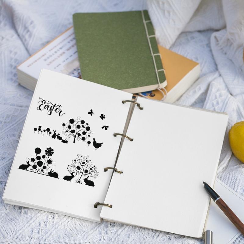 Easter Theme Clear Silicone Stamp for DIY Invitation Card Scrapbooking Paper Craft Rubber Stamp Handmade Journaling Gift