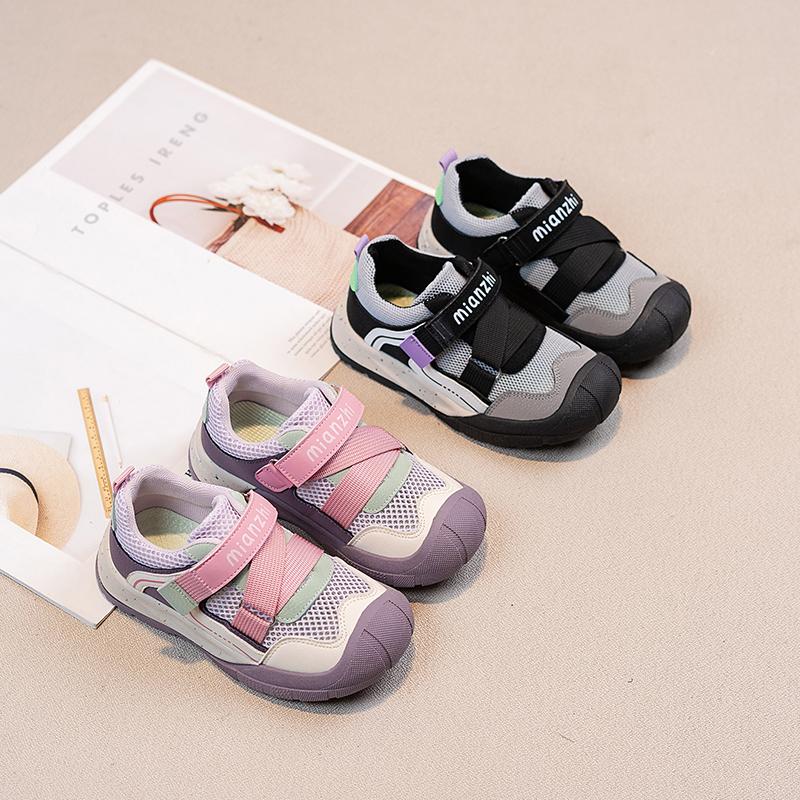 Kids Casual Shoes Mesh Breathable Children Flat Shoes Mesh Breathable 2025 New Children Running Shoes Non-slip Toes Capped Soft