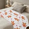 Gingerbread Man Series Flannel Fleece Blanket – Soft Warm Cozy, Machine Washable, Winter Christmas Blanket for Home Office Nap