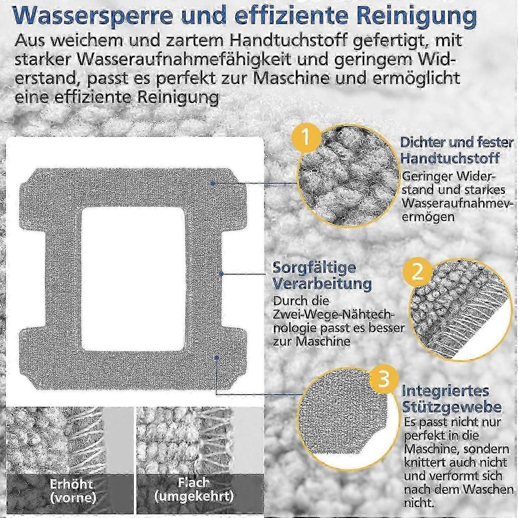 6er-Pack Reinigungspads für Ecovacs Winbot W1 / W1 Pro / W2 / W2 Omni Fensterreinigungsroboter, Fensterreinigungsroboter, Waschbares Mikrofaser-Reinigungstuch