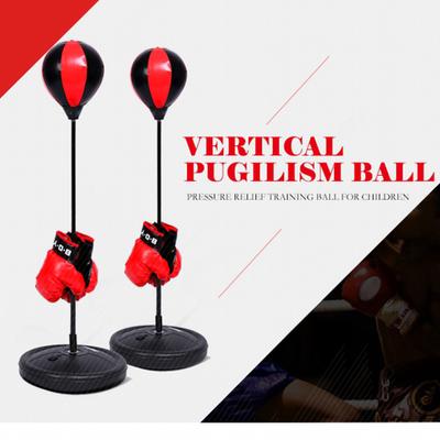 Bola de boxe infantil com altura ajustável Bolsa Conjunto de esportes de boxe de velocidade Jogo de luta com luvas