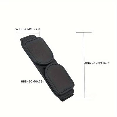 1PC New Car Glasses Clip, Car Glasses Holder, Cowhide Car Interior Sunshade Storage Box, Car Sunglasses Clip, Card Clip