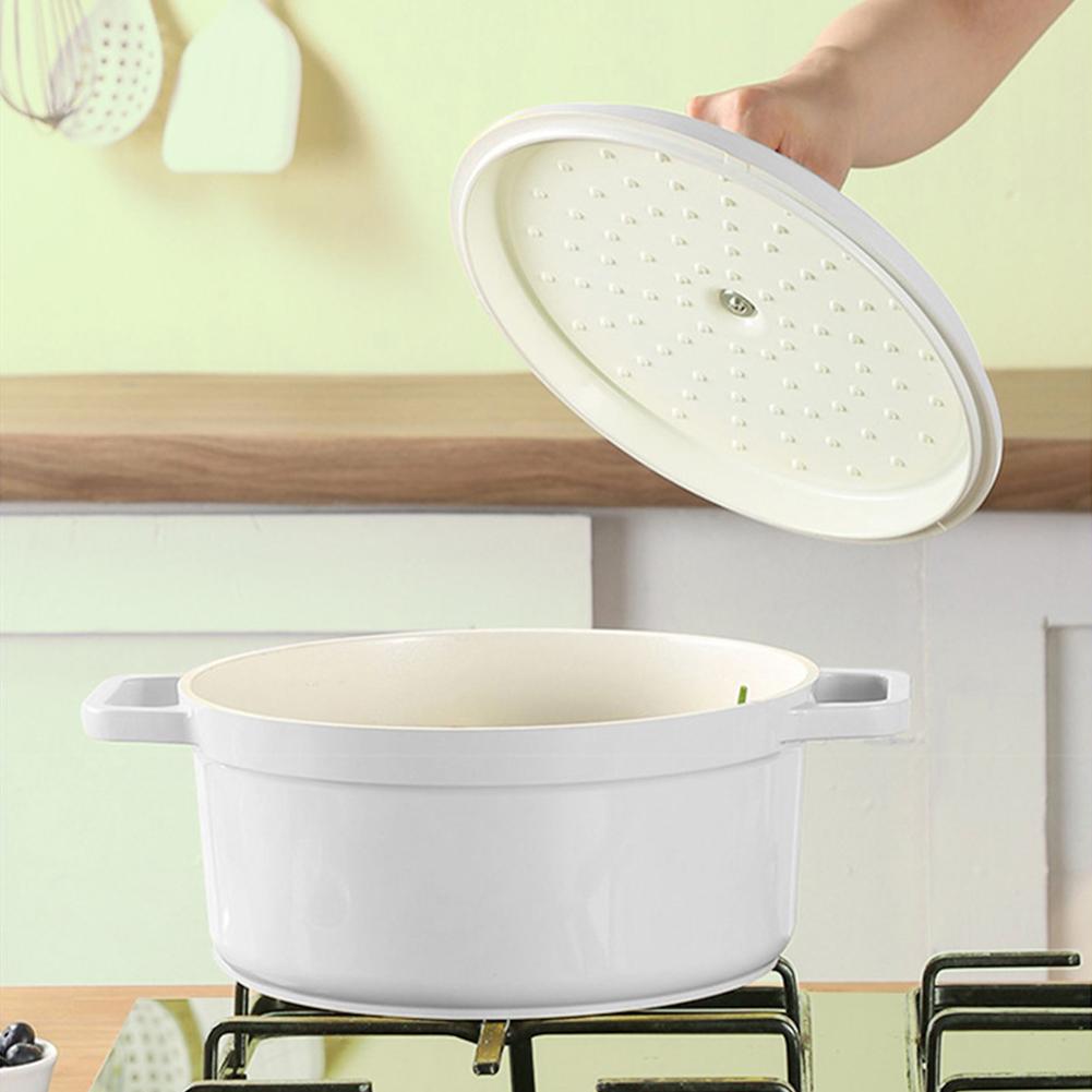 Enameled Cast Aluminum Dutch Oven with Lid Home Kitchen Enamel Stock Pot Dutch Oven Cast Aluminum Pot Multifunctional Cookware