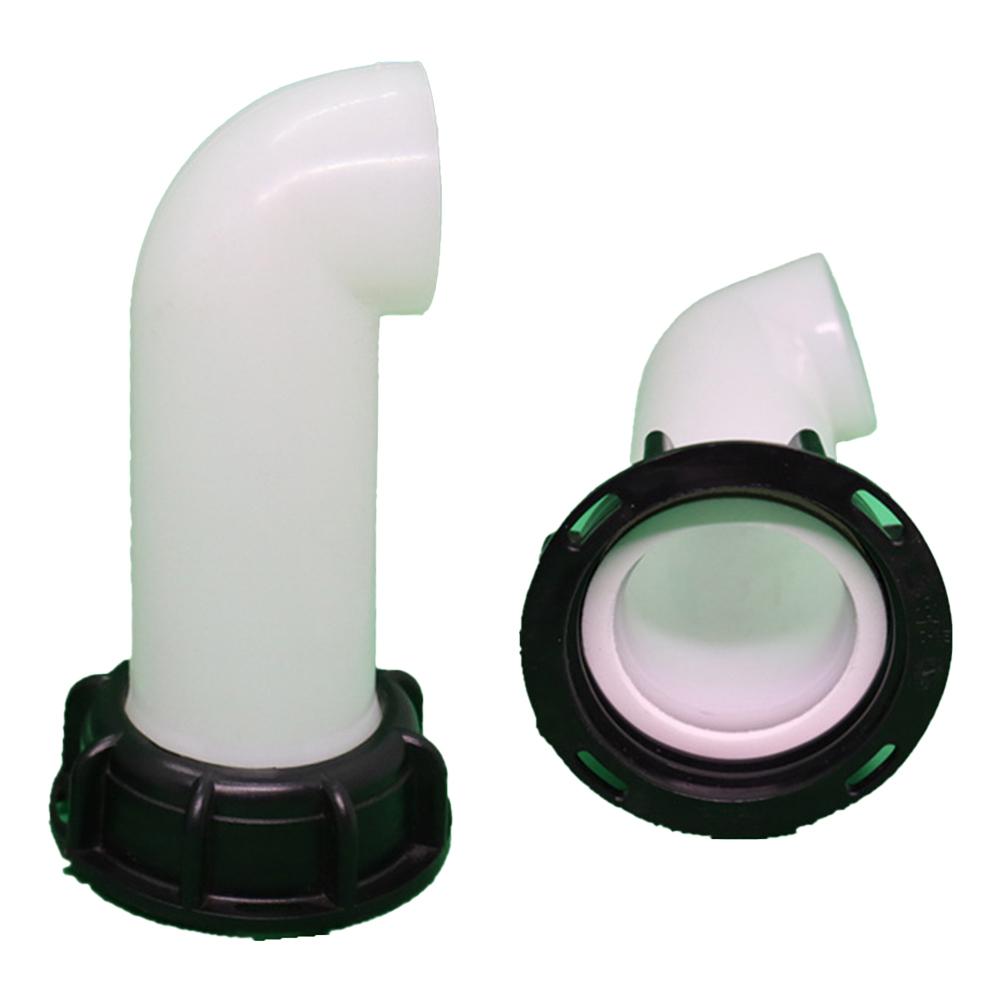 90-Grad-Bogen-Abflussschlauch 2 Zoll Durchmesser Kunststoff Durchflussleitrohr Für Bewässerung Schwarze Und Weiße Farben Kunststoffmaterial