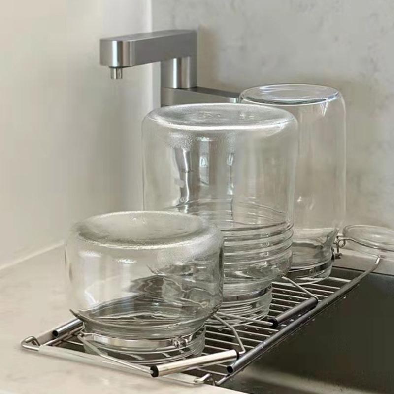 304 Edelstahl Abtropfgestell Spülsieb Spülenablagehalter Abtropfregal Spülenablagegestell Geeignet für Küchenspüle