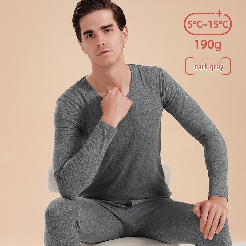 Men’s and Teen’s Pure Cotton Autumn Underwear Set - Comfortable, Thin, Warm Shirts and Long Johns for Students
