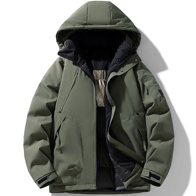 Herren 2025 Herbst/Winter Lässige Lockere Baumwolljacke - Warme Arbeitskleidung & Dicke Skijacke