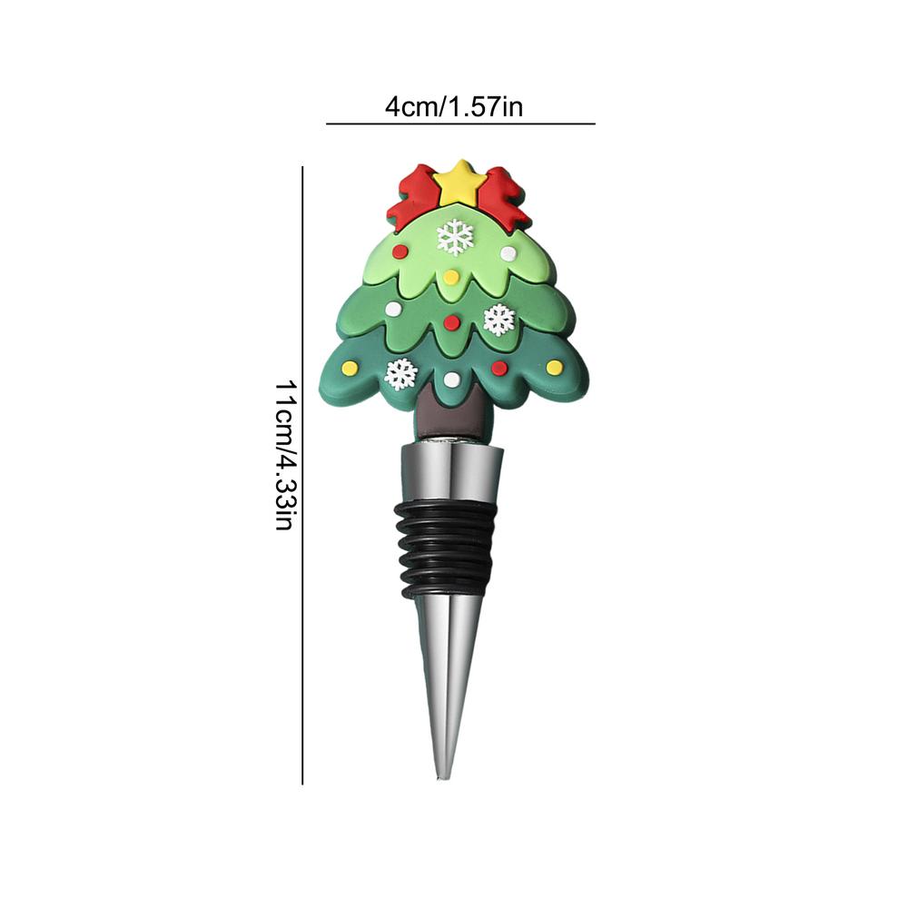 Christmas Red Wine Bottle Stopper Classic Christmas Element Crafts For Home Holiday Party Red  Wine Bottle Decoration
