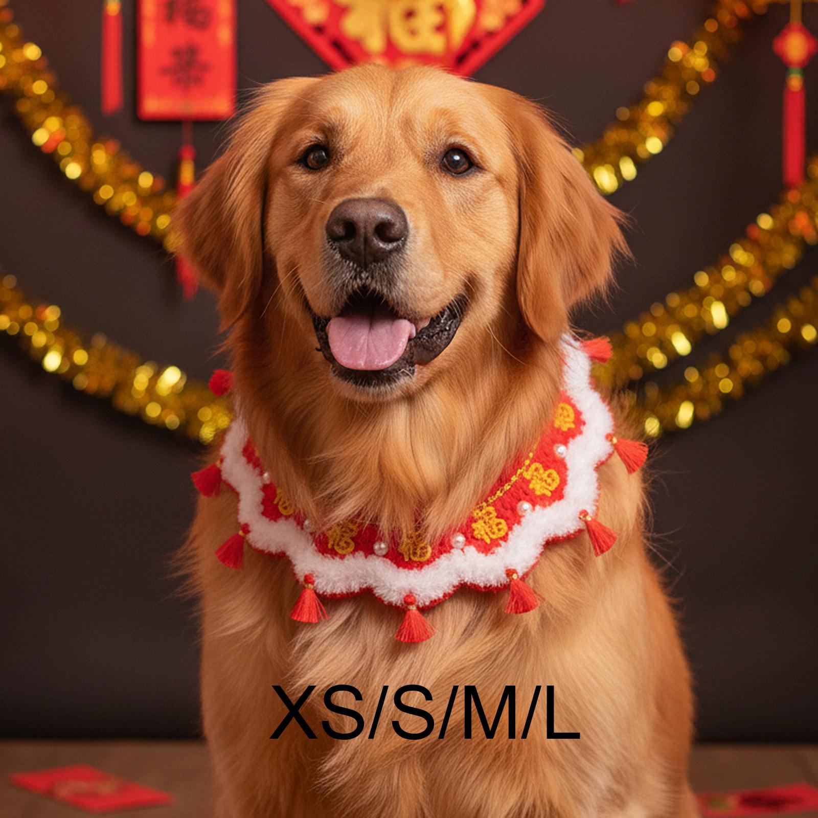 

Knitting Cat Collar Kitten Necklace Scarf Handwoven Crochet Bib for Small Medium Cat and Dog XS