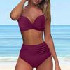 Pantaloncini da Surf Lunghi da Donna Bikini a Vita Alta Sexy Push Up Costume da Bagno Pezzo Unico Top da Bagno per Donne con Ferretto