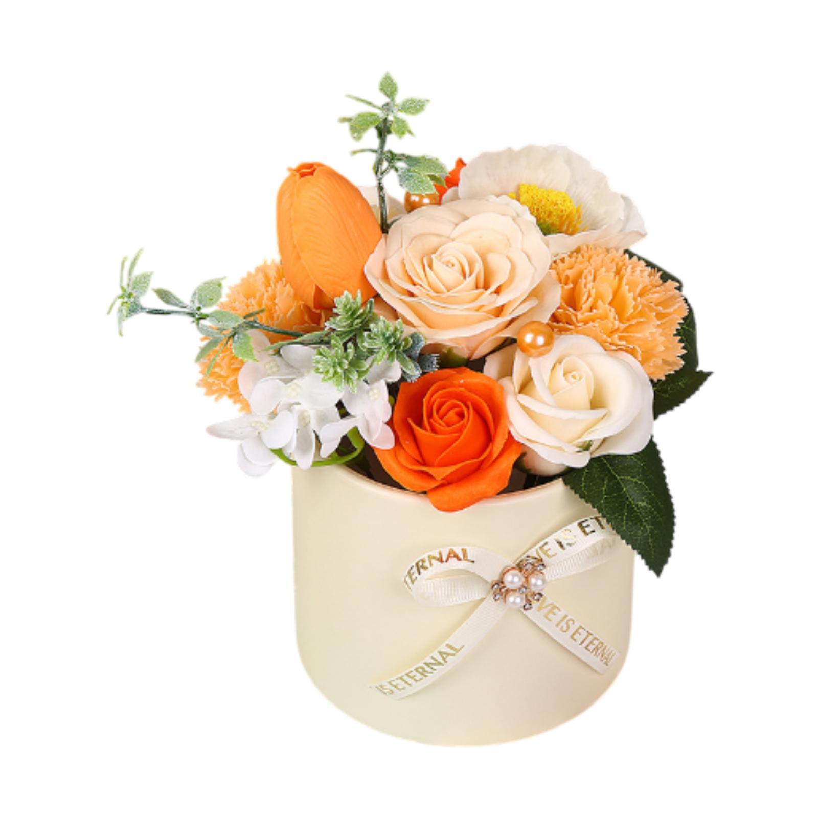 Bath Soap Rose Flower Petals Gift Box Novelty Decoration Flower Soap Box for Mothers Day Gift Thanksgiving Teachers Day Proposal