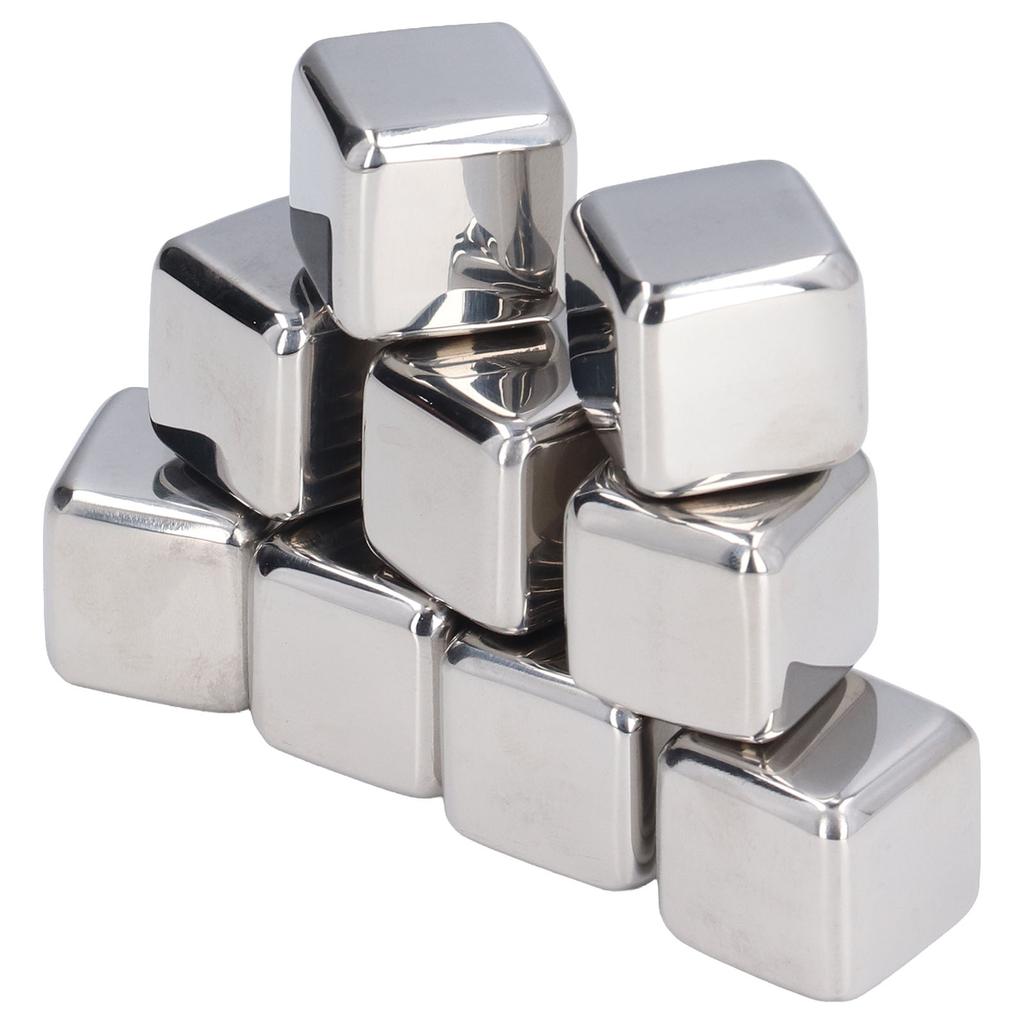 12 Stück Whiskey-Steine mit Zange Aufbewahrungsbox Wiederverwendbares Edelstahl Getränke Eiswürfel Set für Heimbar-Nutzung