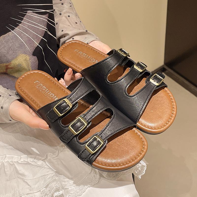 Módní dámské pantofle Módní, Všestranné, Ležérní a Pohodlné, Pantofle se silnou podrážkou odolné proti opotřebení pro domácí obuv